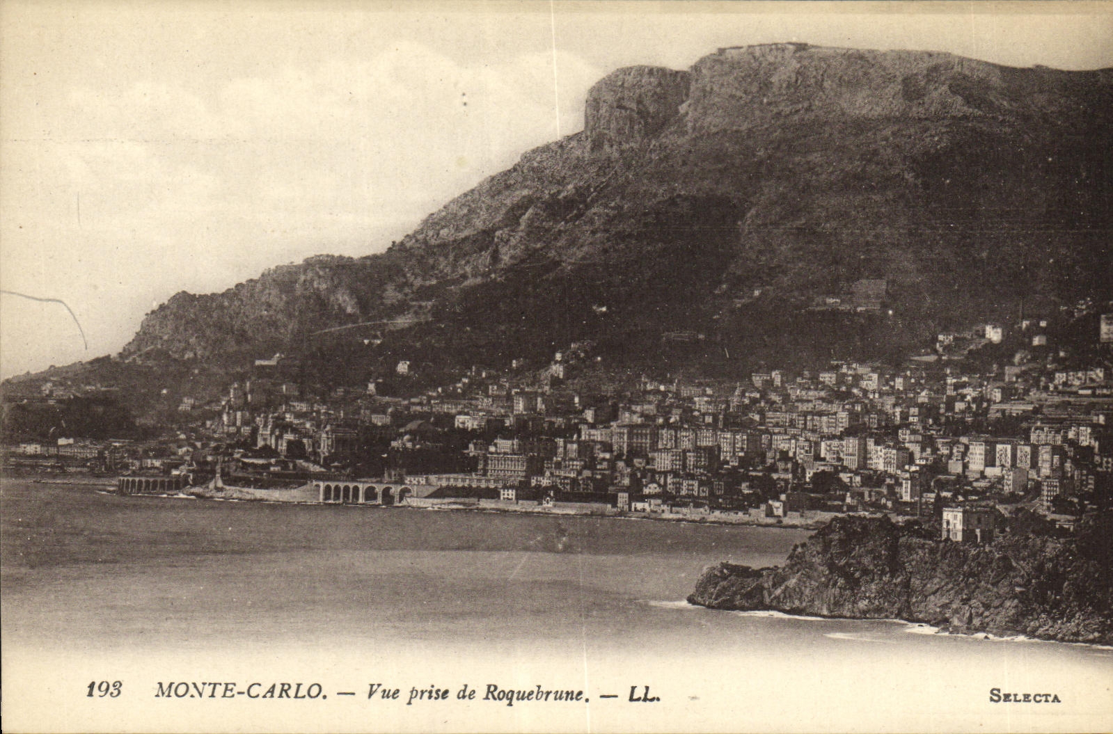 CPA Monte Carlo Vue prsie de Roquebrune