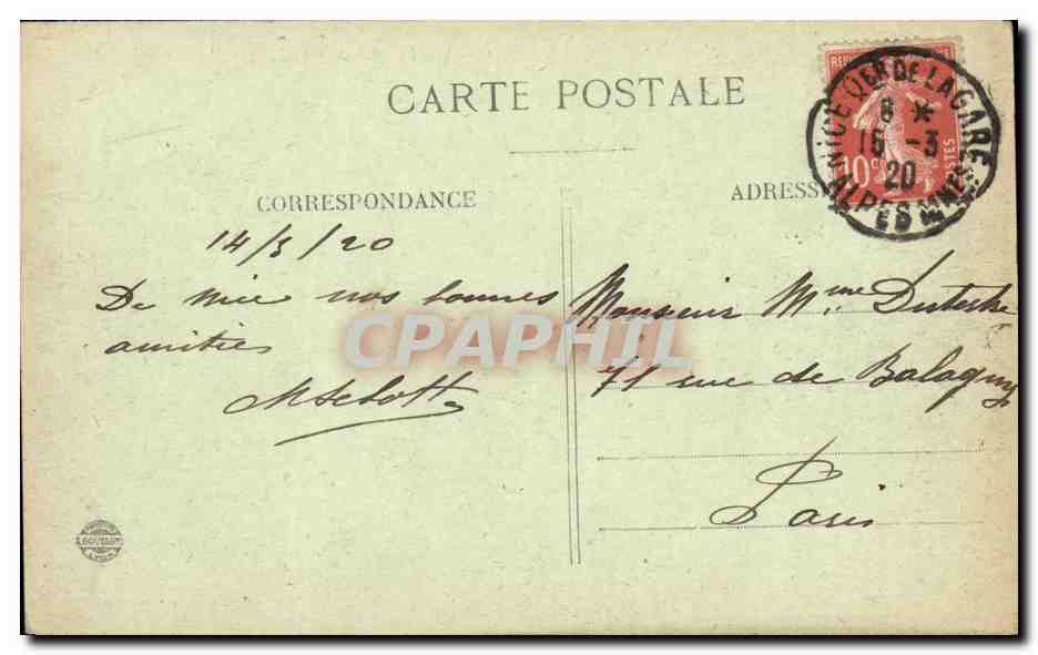 CPA Monte Carlo Vue generale Le Port — Verso