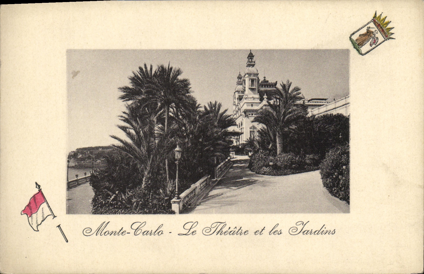 CPA Monte Carlo Le Theatre et les Jardins