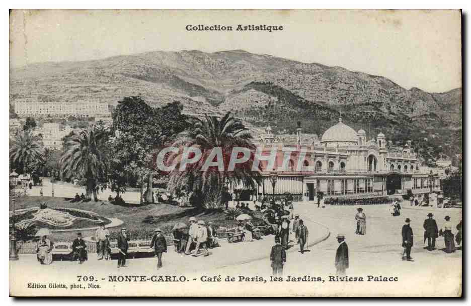 CPA Monte Carlo Cafe de Paris les Jardins Riviera Palace