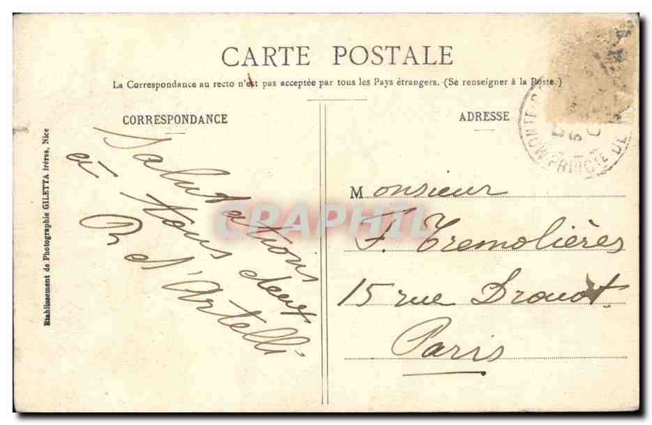 CPA Monte Carlo Vue Prise entre les Pins — Rückseite