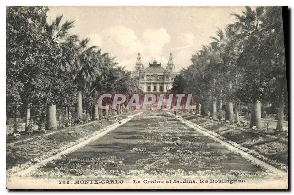 CPA Monte Carlo Le Casino et Jardins les Boulingrins