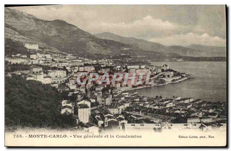CPA Monte Carlo Vue generale et la Condamine