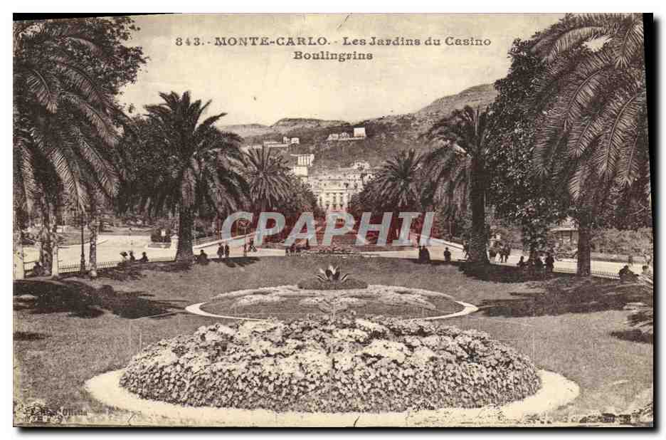 CPA Monte Carlo Les Jardins du Casino Boulingrins
