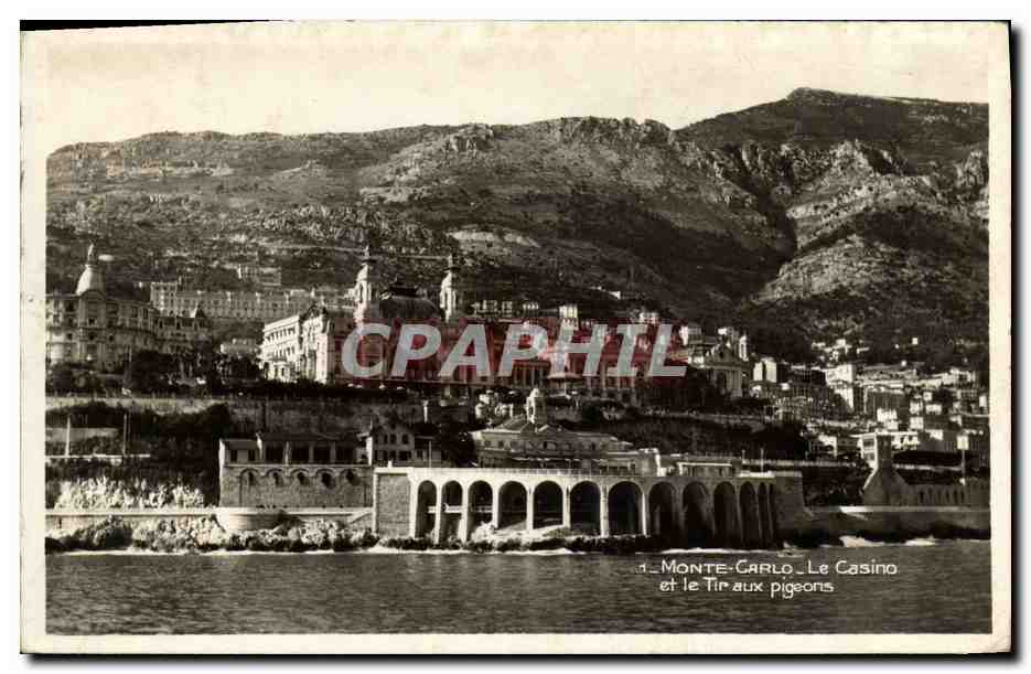 CPA Monte Carlo Le Casino et le Tir aux Pigeons