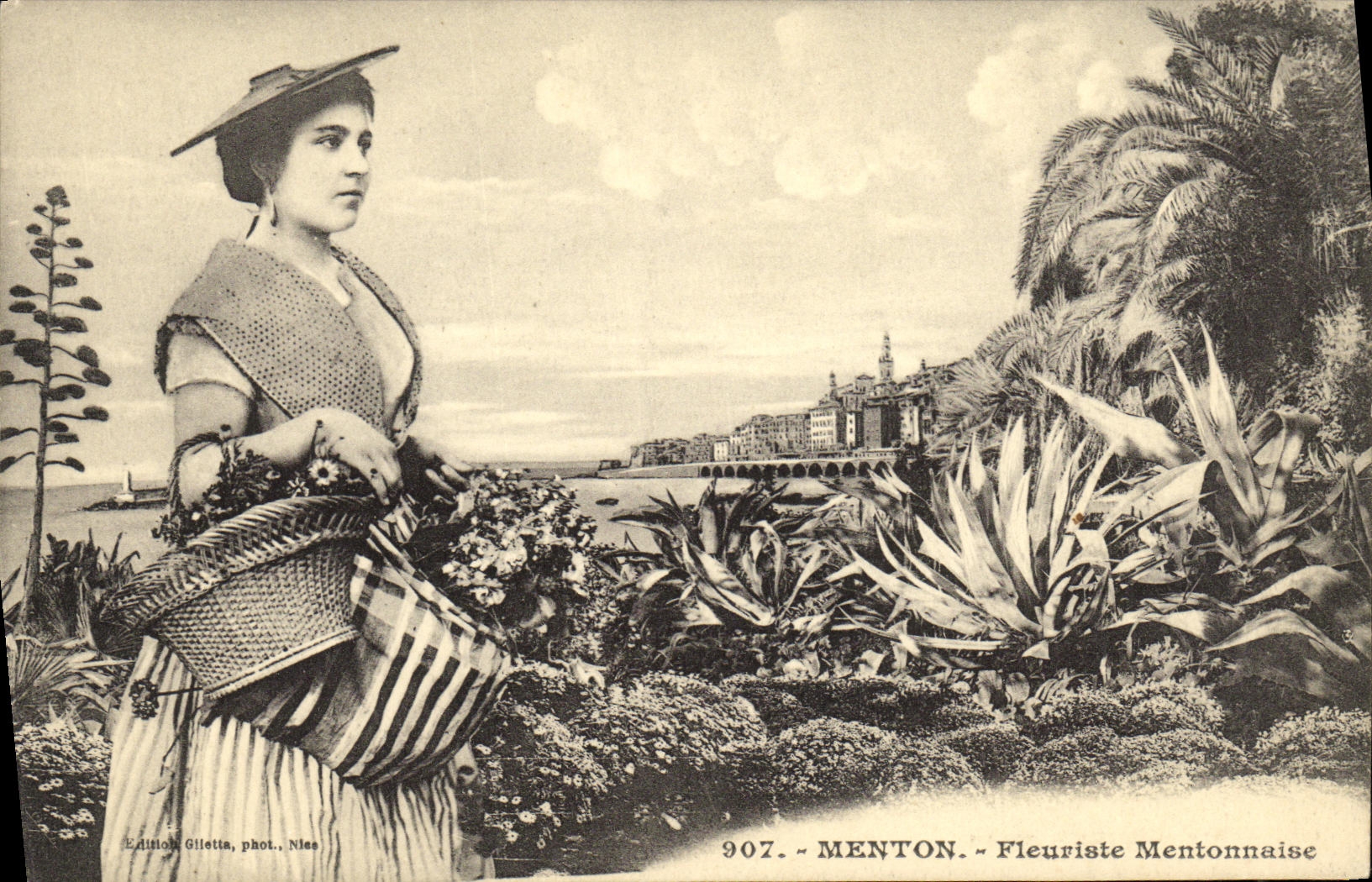 Menton — Fleuriste Mentonnaise — Édition Gilletta, phot. Nîmes