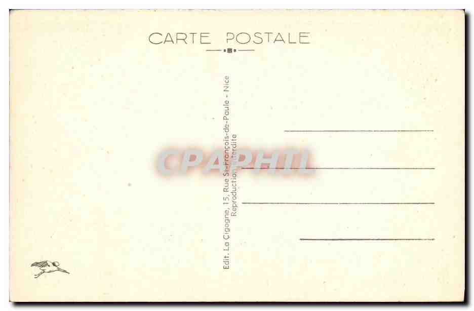 CPA Menton Vue prise du Boulevard de Garvan — Rückseite
