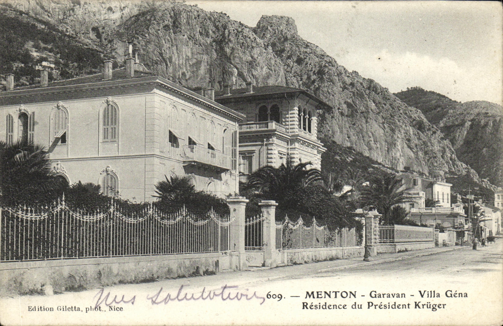 Menton - Garavan - Villa Géna - Résidence du Président Krüger — Edition Giletta, phot. Nice, n°609