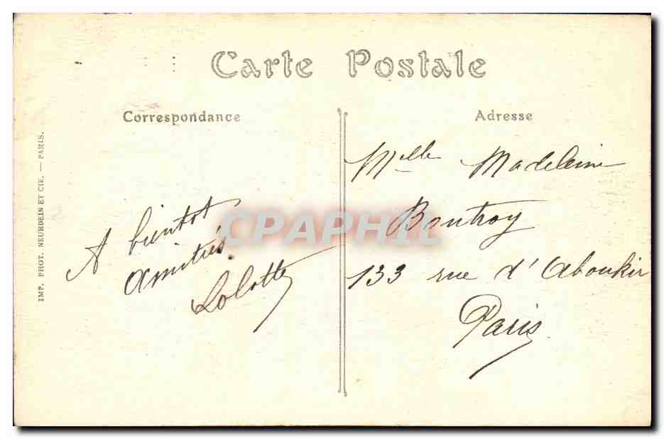CPA Menton Vue sur la Vieille Ville Bateau — Rückseite