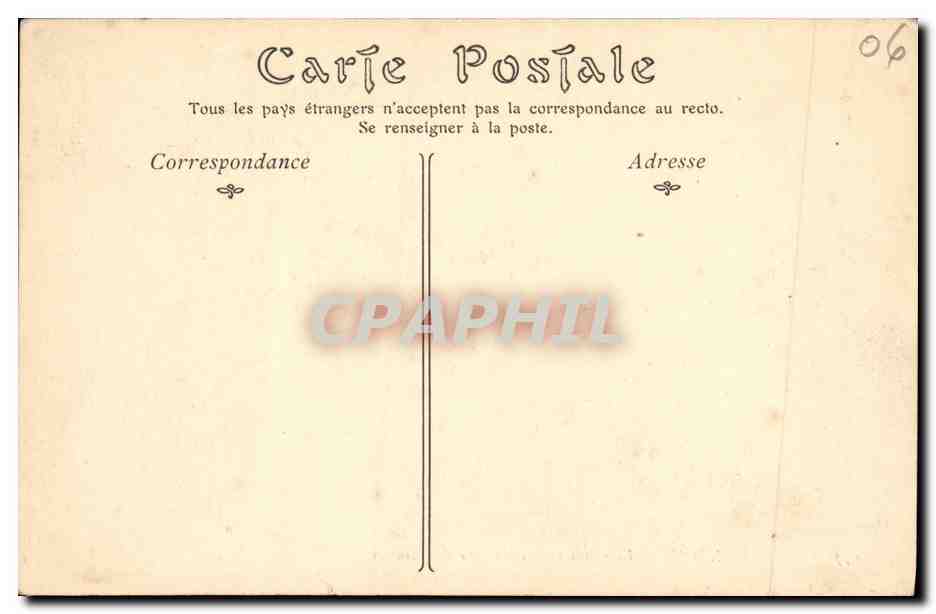 CPA Menton La Vieille Ville et la Baie de Garavan — Rückseite