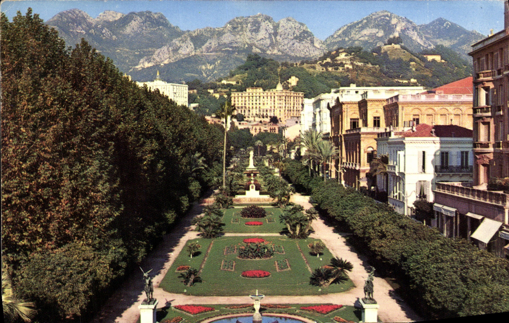 CPA Les Sites Merveilleux de la cote D Azur Menton Les jardins du Casino 