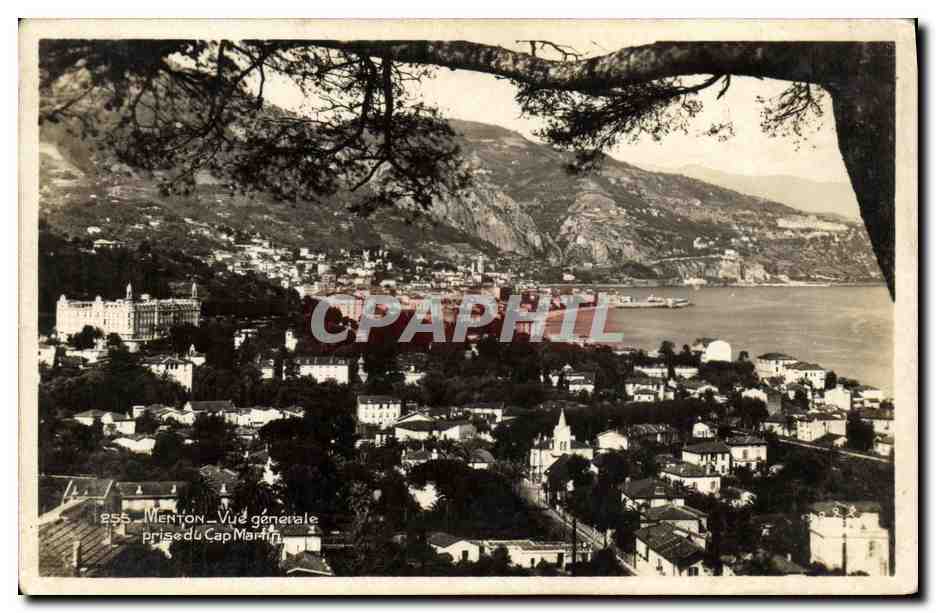 CPA Menton Vue generale prise du Cap Martin