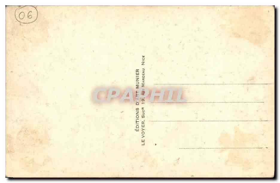 CPA Menton Vue generale prise du Cap Martin — Verso