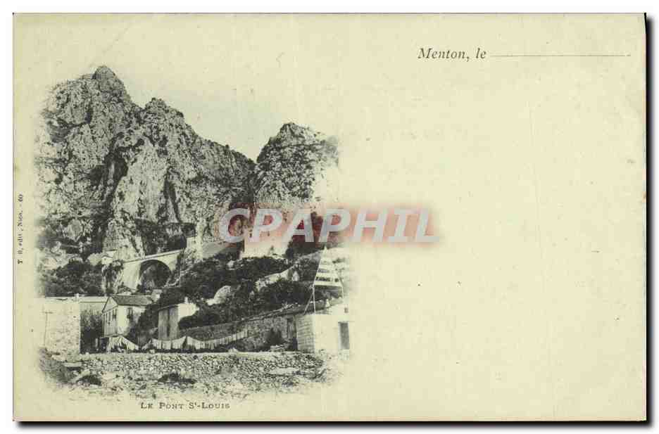 CPA Menton Le Le Pont St Louis