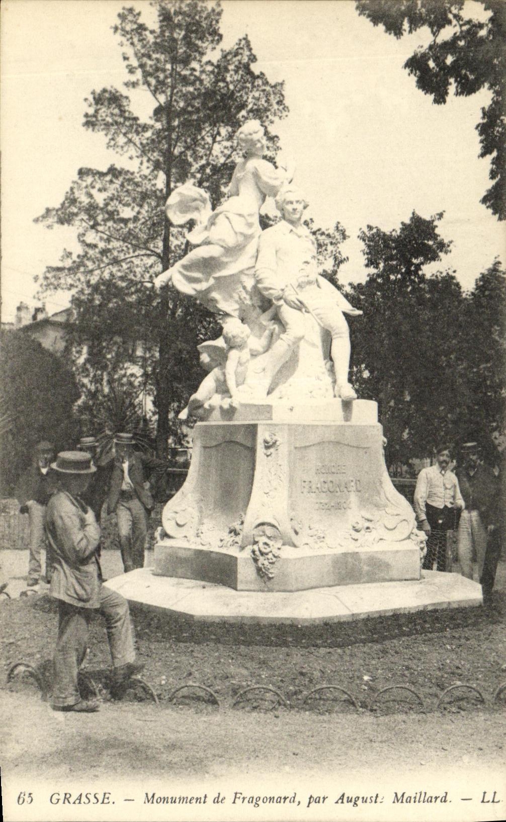 CPA Grasse Monument de Fragonard par Auguste Maillard