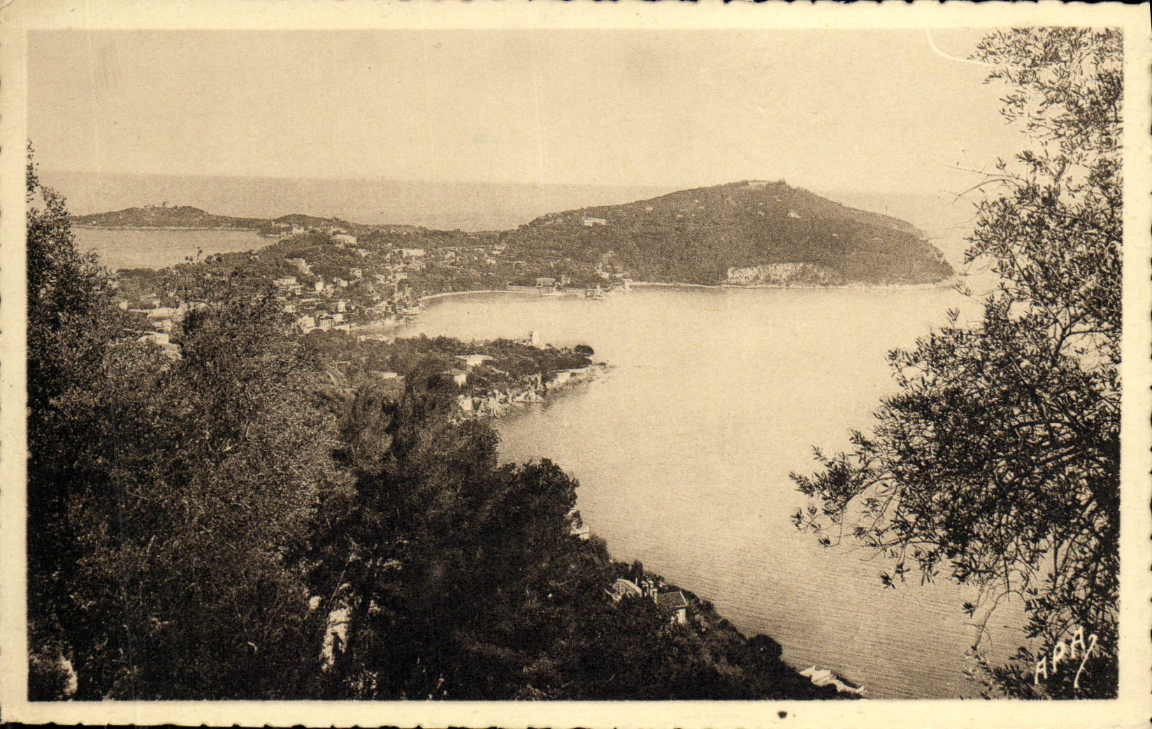 Cap Ferrat — Vue générale prise de Villefranche — Les Cartes A.P.A. - POUX