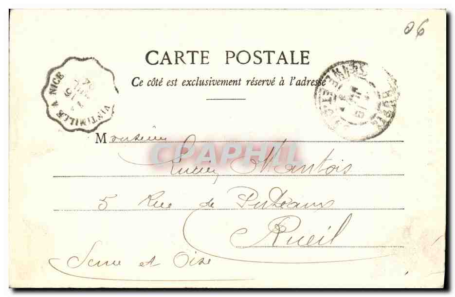 CPA Cap Ferrat Le Phare — Rückseite