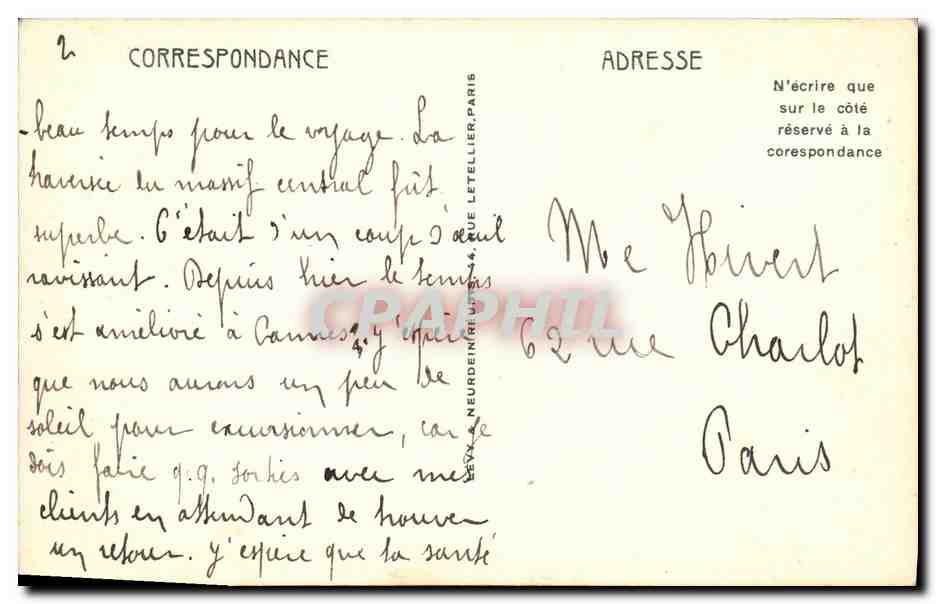CPA St Honorat l ancien Monastere — Verso