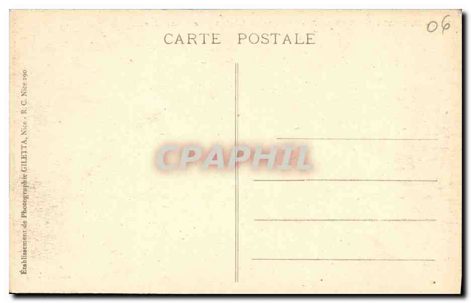 CPA lle Saint Honorat Abbaye de Lerins Le Cimetiere — Rückseite