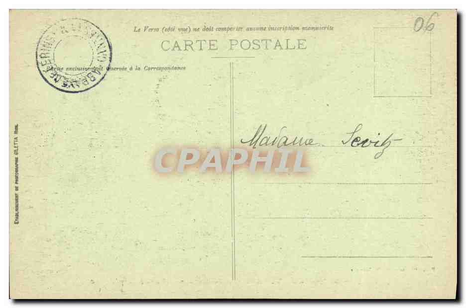 CPA lle St Honorat Abbaye de Lerins Musee Lapidaire — Rückseite