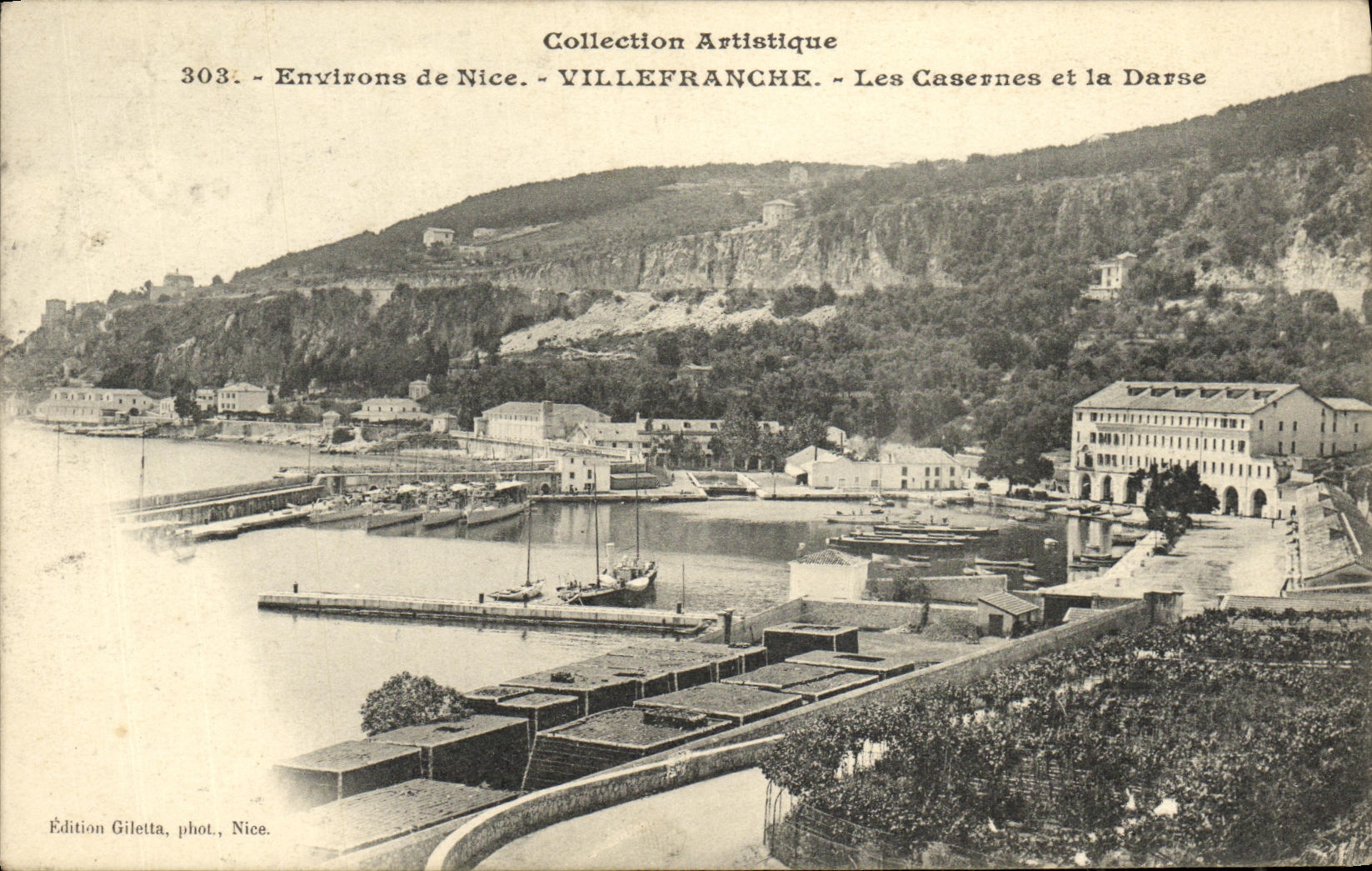 Villefranche-sur-Mer — Die Kasernen und die Darse — Édition Giletta, Foto Nice, Nr. 303