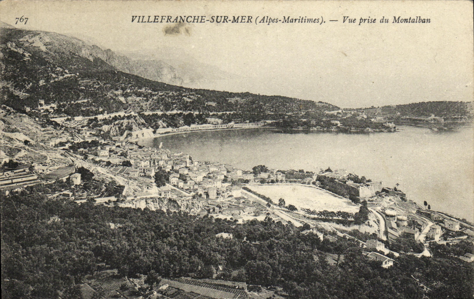 Villefranche-sur-Mer (Alpes-Maritimes) — Vue prise du Montalban — éditeur A. Benoiston & Cie, n° 767
