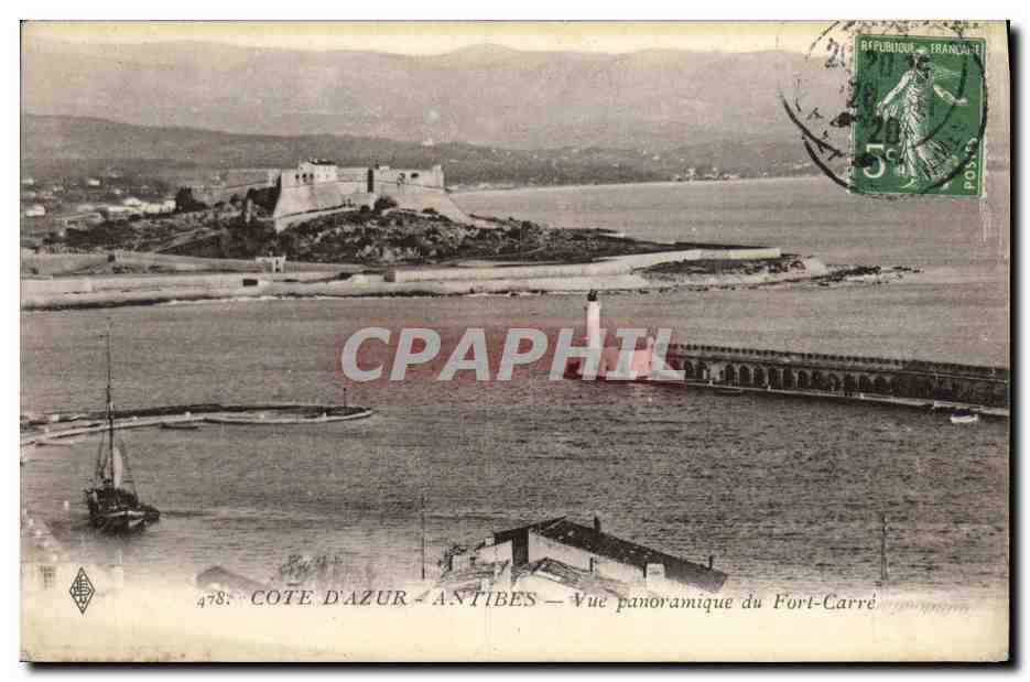CPA Cote D Azur Antibes Vue panoramique du Fort Carre
