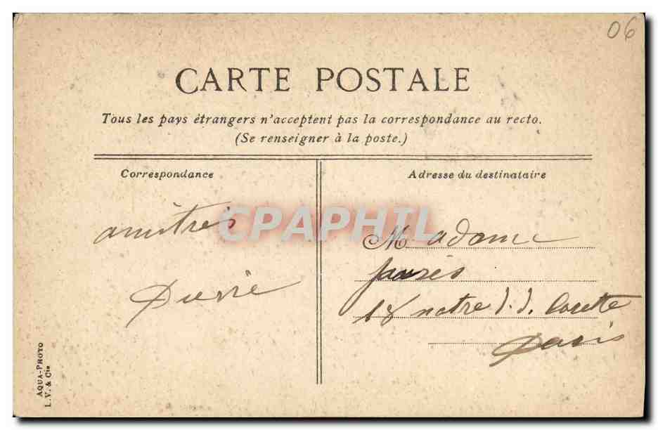 Paysage pastoral avec berger et troupeau — éditeur L.Y.&Cie, n°06 — Verso