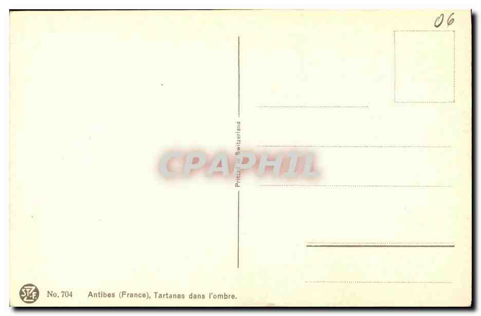 CPA Antibes Tratanes dans l ombre Bateau — Rückseite