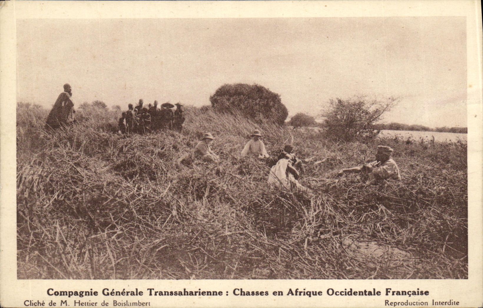 Chasses en Afrique Occidentale Française — Compagnie Générale Transsaharienne — Cliché de M. Hettier de Boislumbert
