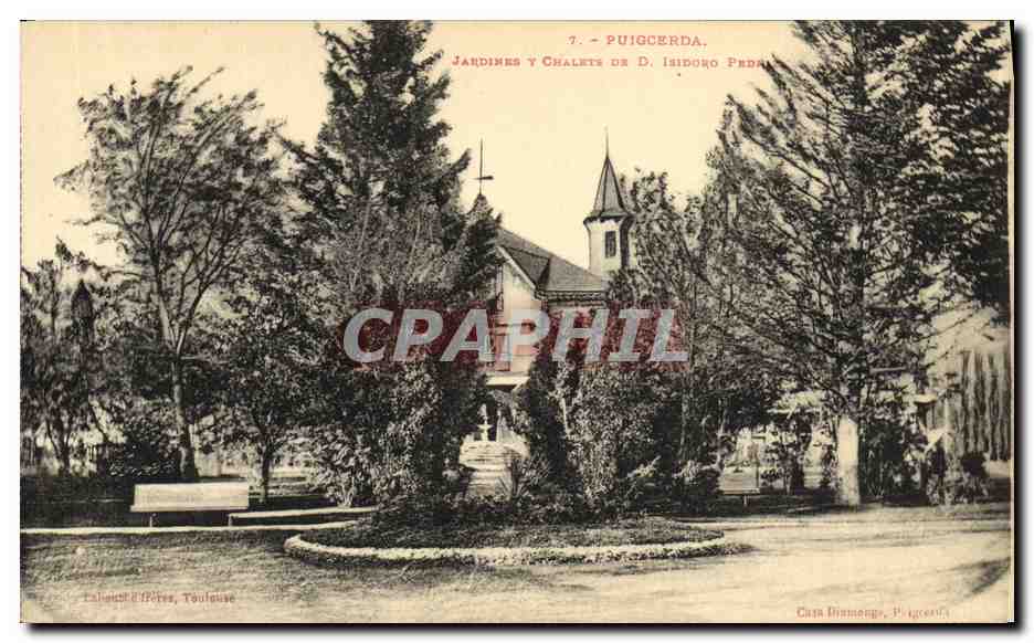 CPA Puigcerda Jardines y Chalets de D Isidore Pedraze