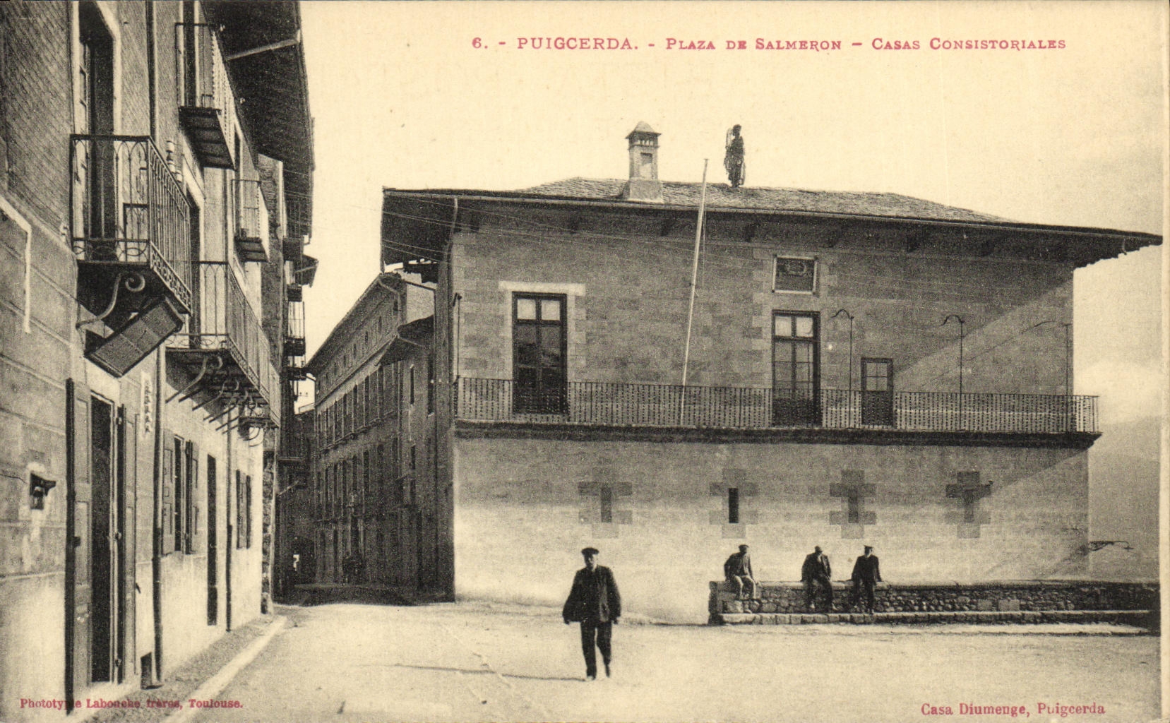 CPA Puigcerda Plaza de Salmaron Casas Consistoriales