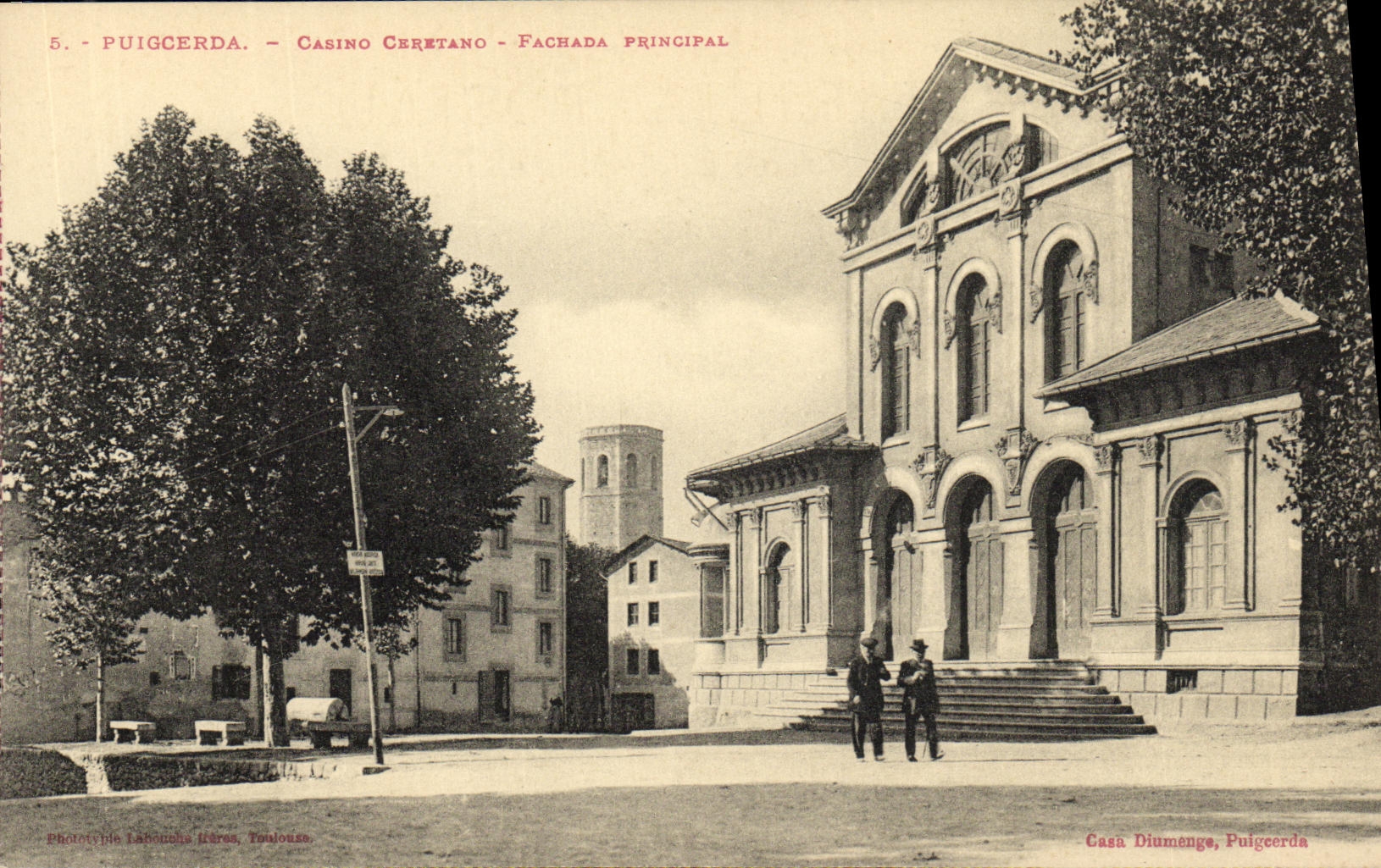 CPA Puigcerda Casino Ceretano Fachada principal