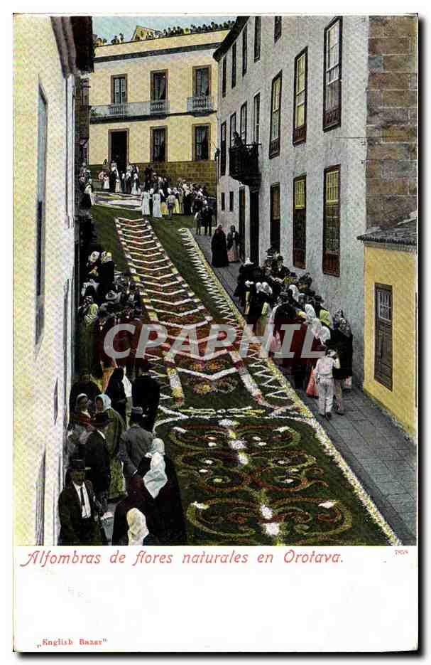CPA Alfombras de Flores naturales en Orotava