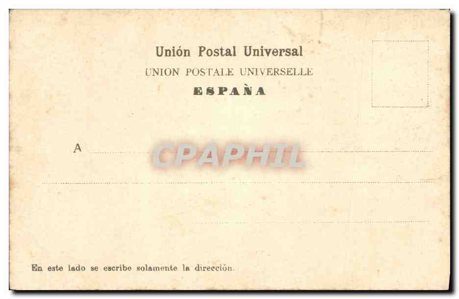 CPA Palza de Weyler Tenerife — Verso