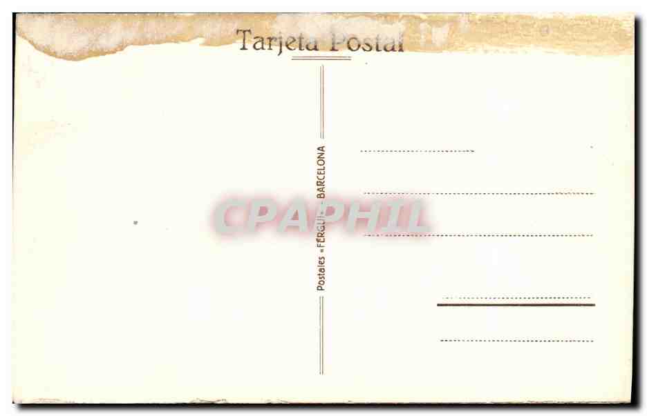 Barcelone — Cathédrale, façade — Tarjetas Postales Barcelona — Reverso