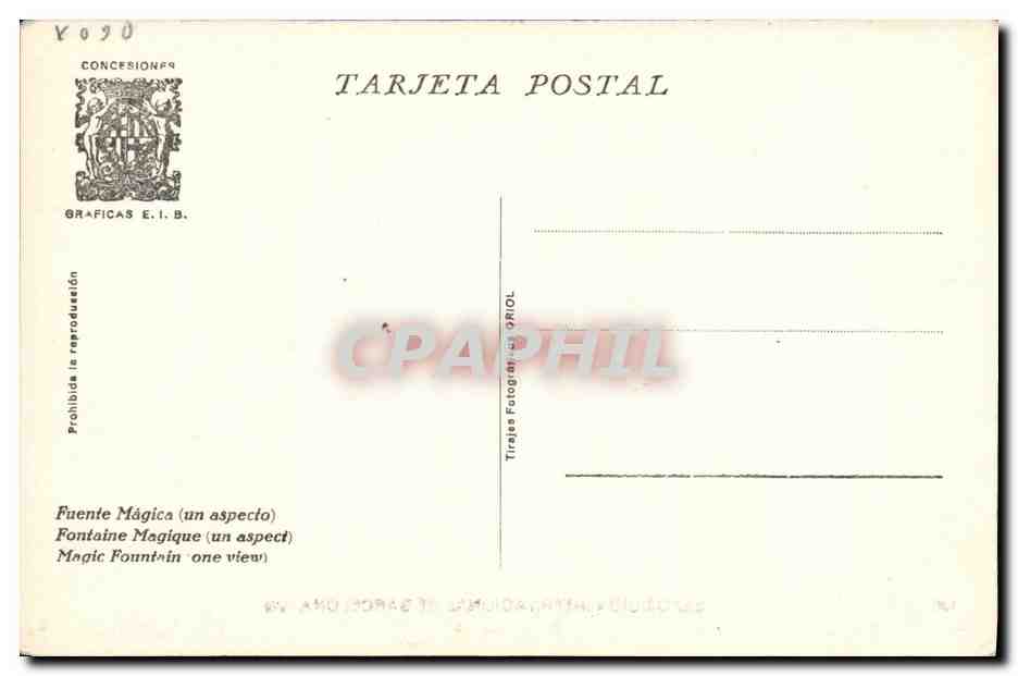 CPA Exposicion Internaoional de Barcelona 1929 — Rückseite