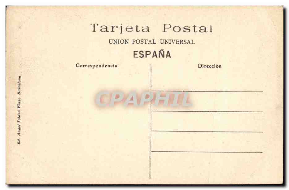 CPA Barcelona Construcciones moderans Paseo de S Juan — Rückseite