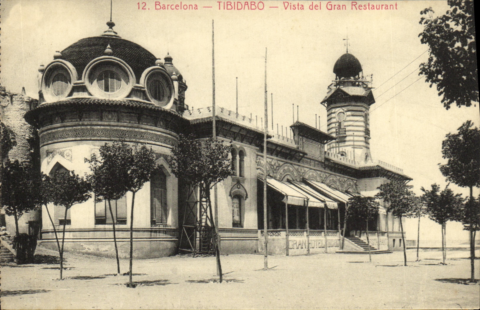 CPA Barcelona Tibidabo Vista del Gran Restarunt