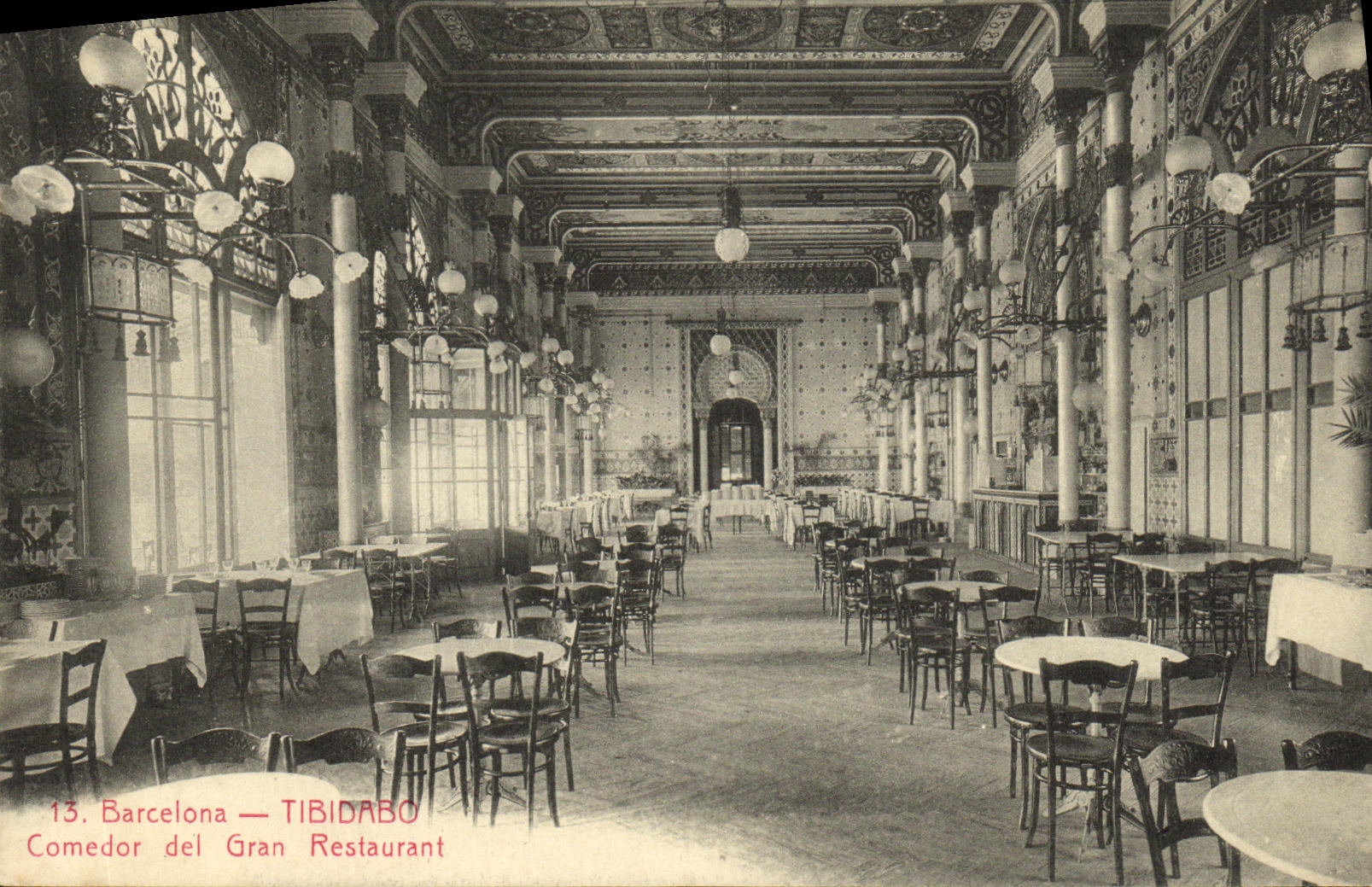 CPA Barcelona Tibidabo Comedor del Gran Restarunt