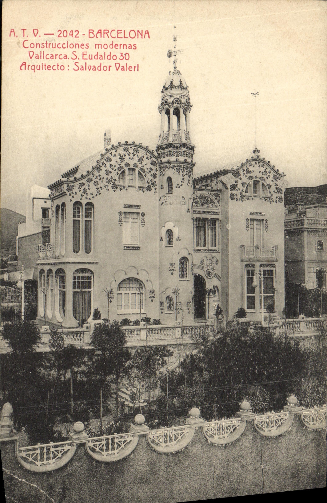 CPA Barcelona Construcciones moderans Vallcara S Eudaldo Arqultecto Salvador Valeri