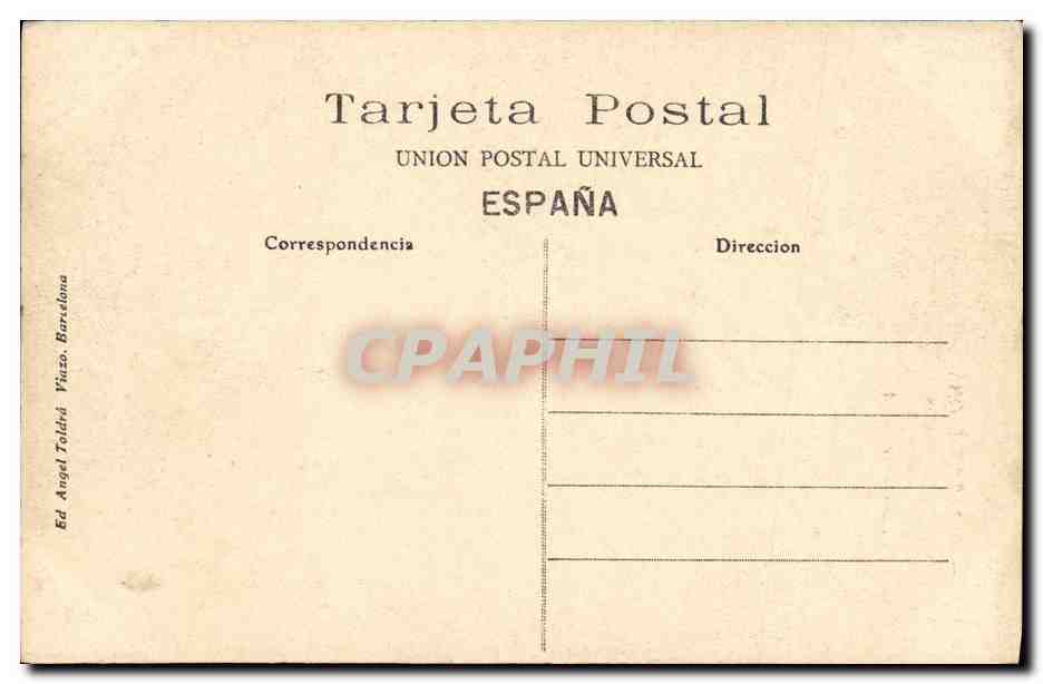 CPA Barcelona Construcciones moderans Vallcara S Eudaldo Arqultecto Salvador Valeri — Rückseite