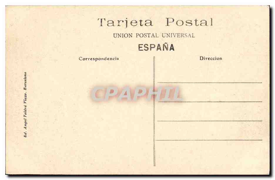 CPA Barcelona Escalera de Casa Dalmases — Rückseite