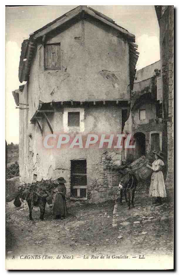 Cagnes (Alrededor de Niza) — La Rue de la Goulette — LL - Anverso