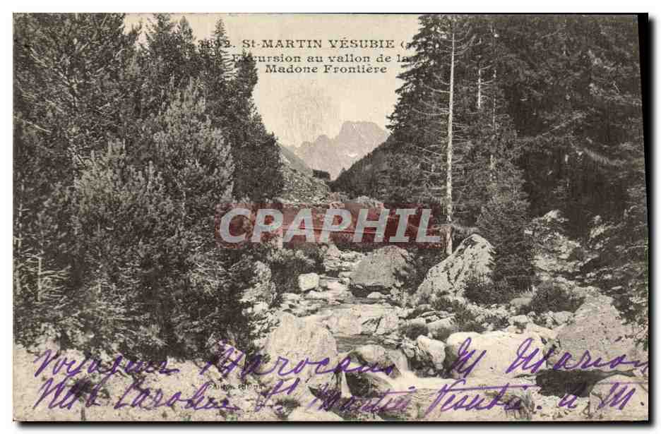 CPA St Martin Versubie Venanson Excursion au Vallon de la Madone Fromtiere