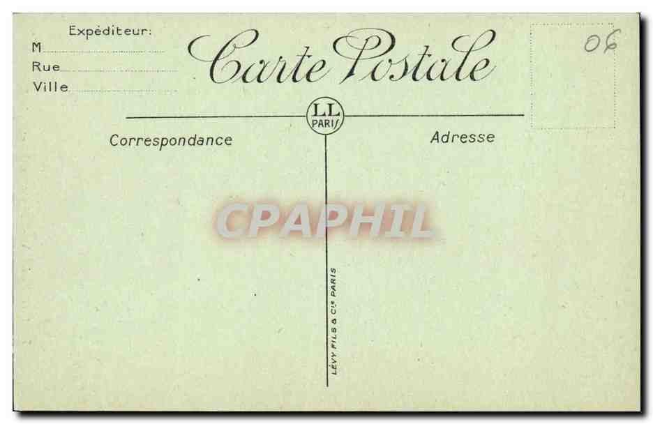 CPA Cap Martin Menton vue a travers les Pins — Rückseite