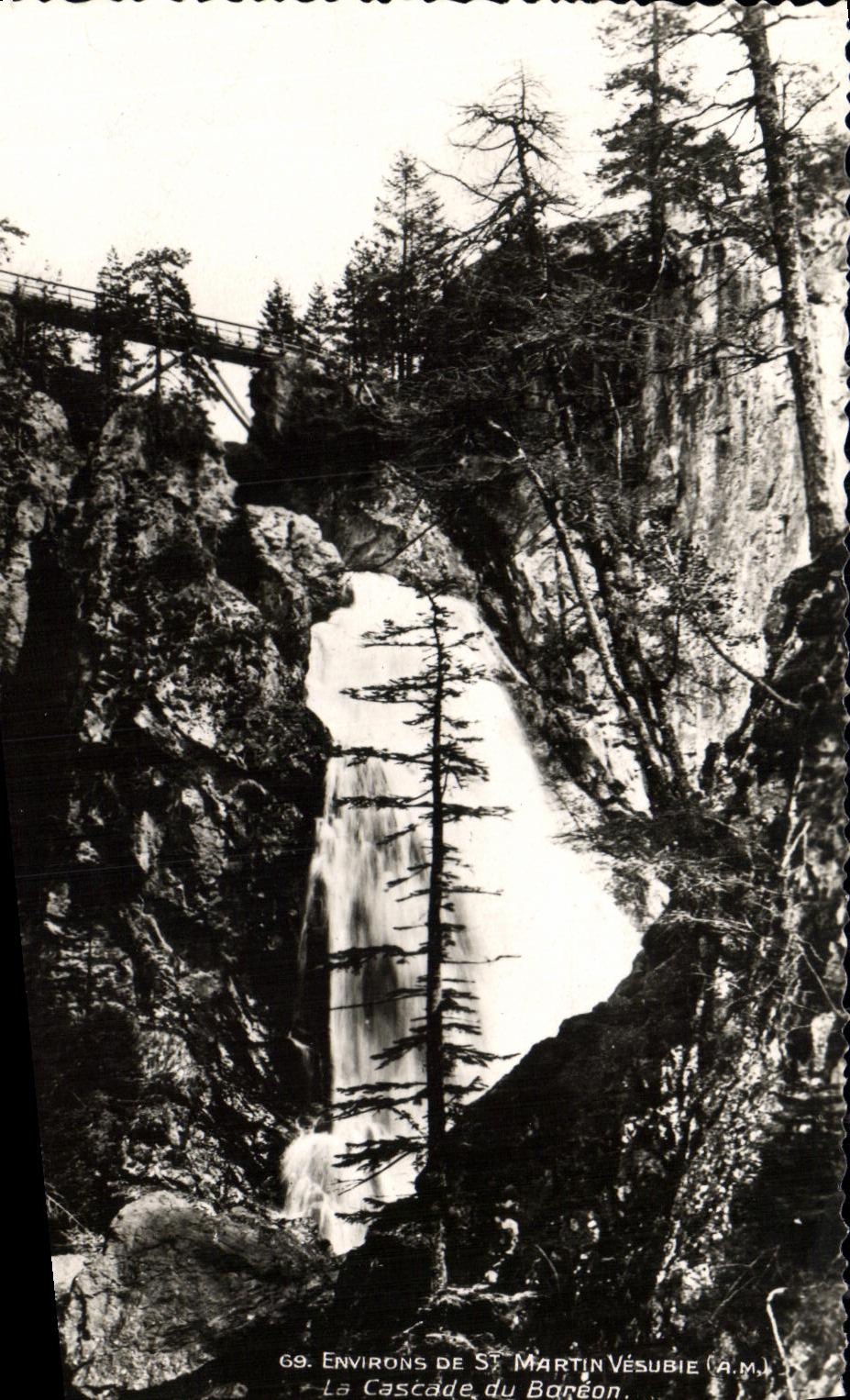 CPA Environs de St Martin Vesubie La Cascade du Bareon