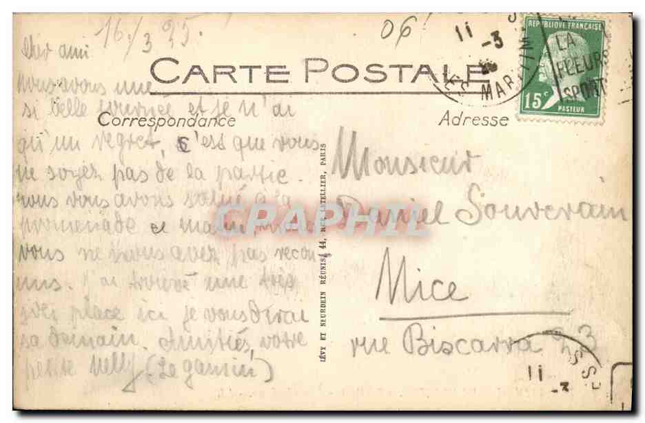 CPA Ile Sainte Marguerite Le Port  — Rückseite