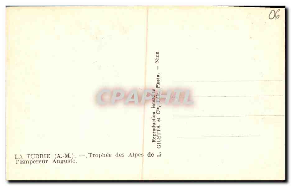 CPM La Turbie Trophee des Alpes de l Empereur Auguste — Rückseite