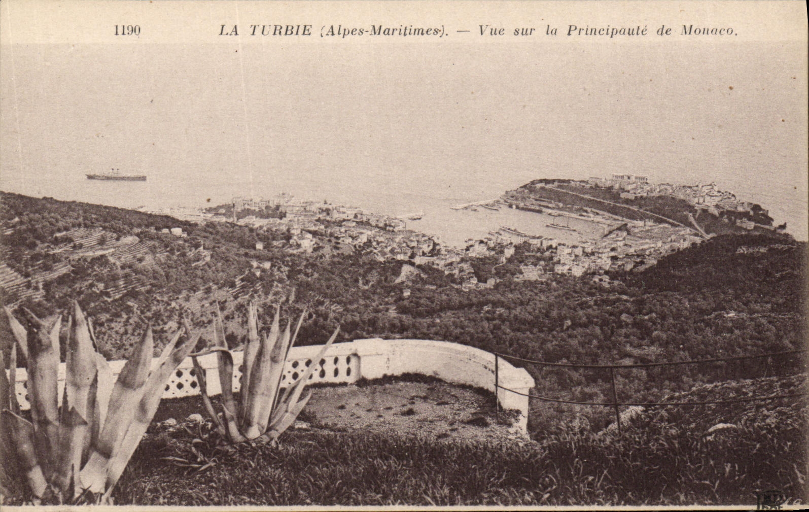 CPA La Turbie Vue sur la Principaute de Monaco